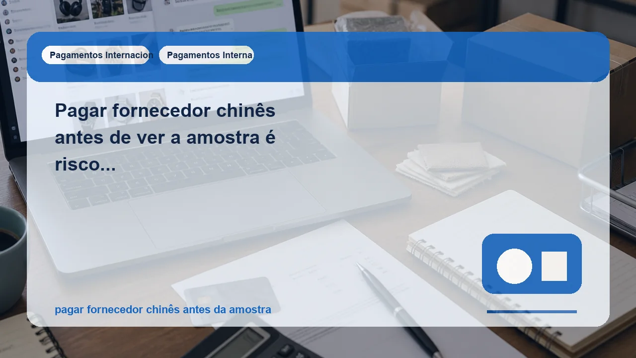 Pagar fornecedor chinês antes de ver a amostra é risco demais ou às vezes é o normal?